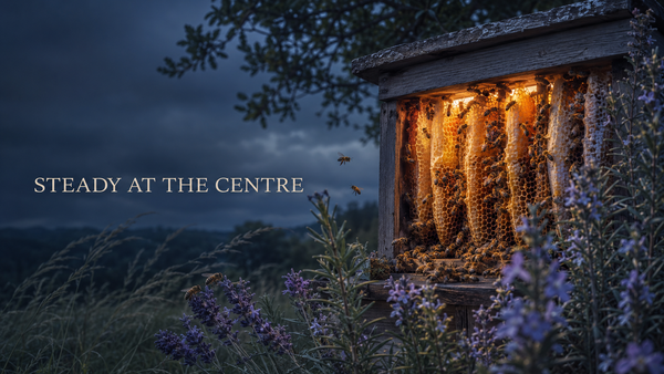 Bees working together inside a hive a symbol of balance and community