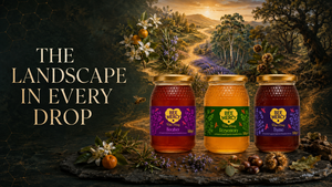 Various shades of honey from light gold to dark amber a liquid map of the landscape